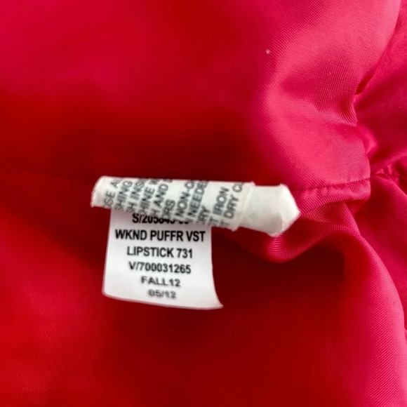 Gap Barbie Core Hot Pink Puffer Vest  Size Small - Picture 6 of 7
